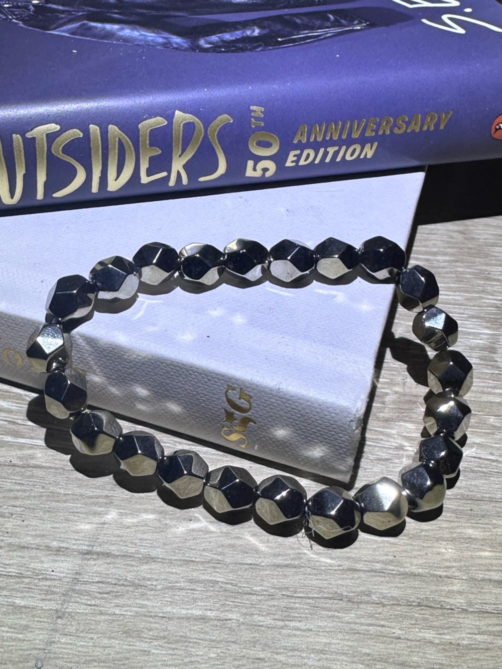 5.6mm Faceted Pyrite Stretch Bracelet